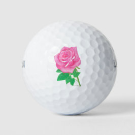 Pelotas de Golf Personalizables con Rosa Rosa