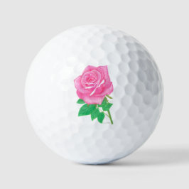 Pelotas de Golf Personalizables con Rosa Rosa