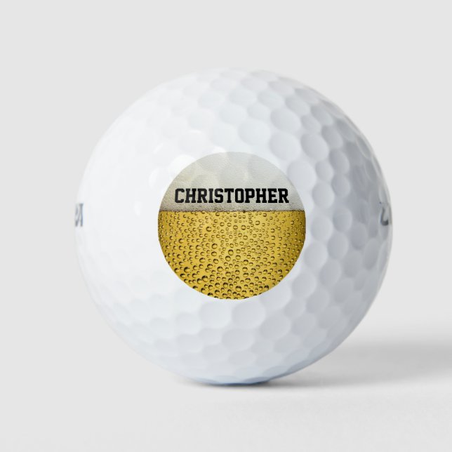 Pelotas De Golf Personalización del vidrio de cerveza (Anverso)
