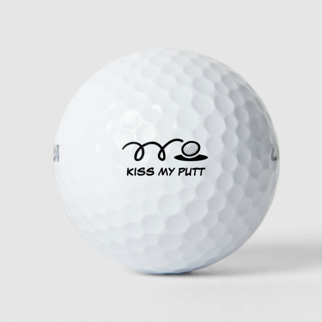 Pelotas de golf personalizadas con cita divertida  (Anverso)