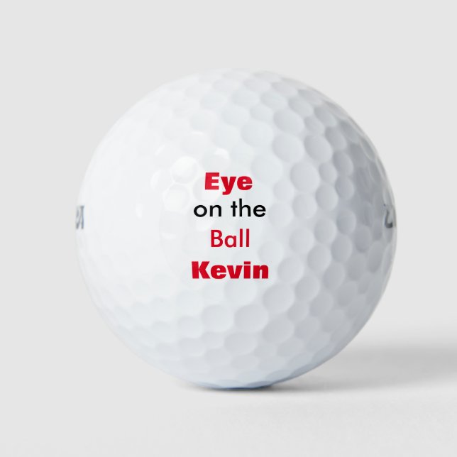 Pelotas de Golf Personalizadas con el Nombre Texto (Anverso)