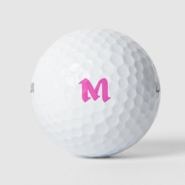Pelotas de Golf Personalizadas con Monograma Rosa