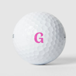 Pelotas de Golf Personalizadas con Monograma Rosa