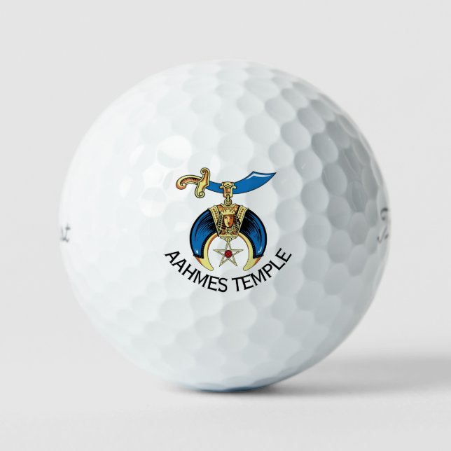 Pelotas de Golf Personalizadas del Templo Shrine (Anverso)