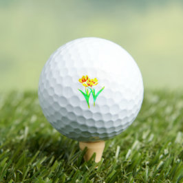 Pelotas de Golf Personalizadas Flores de Tulipanes