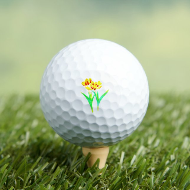 Pelotas de Golf Personalizadas Flores de Tulipanes (Camiseta in situ)