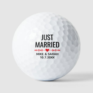 Pelotas de Golf Personalizadas Recién Casados Favo