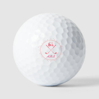 Pelotas de Golf Personalizadas Rosas con Monograma