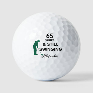 Pelotas De Golf Personalizado 65th Birthday Funny Todavía balanceá