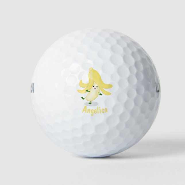 Pelotas De Golf Personalizado bananero Cute kawaii (Anverso)