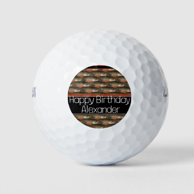 Pelotas De Golf Personalizado Black Rust Fisherman (Anverso)