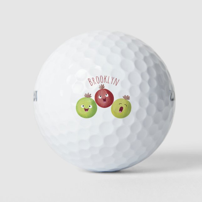 Pelotas De Golf Personalizado cantante de trío de gooseberry (Anverso)