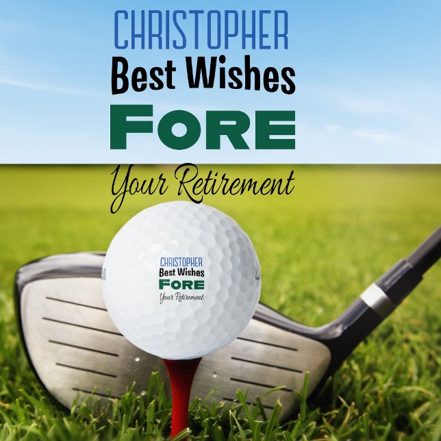Pelotas De Golf Personalizado crea su propia jubilación (Golf Retirement Gift)