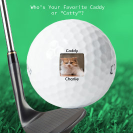 Pelotas De Golf Personalizado Crea tu propia foto de gato personal