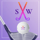 Pelotas De Golf Personalizado Crea Tu Propio Tema De Golf Monogram<br><div class="desc">Clubes de golf de estilo logo con sus iniciales de monograma. Un tema de golf perfecto y sencillo para crear sus propias pelotas de golf personalizadas. Genial como regalo para los que les encanta jugar al golf.</div>