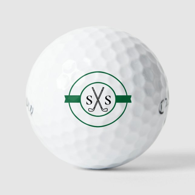 Pelotas De Golf Personalizado Crea Tu Propio Tema De Golf Monogram (Anverso)
