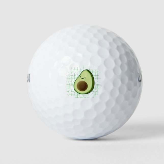 Pelotas De Golf Personalizado Cute Aguacate Con Antecedentes De Pr (Anverso)
