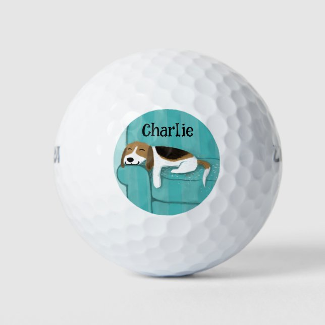 Pelotas De Golf Personalizado Cute Beagle Dog Lover (Anverso)