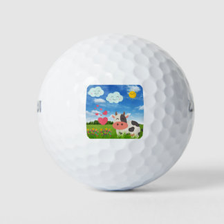 Pelotas De Golf Personalizado Cute Cow