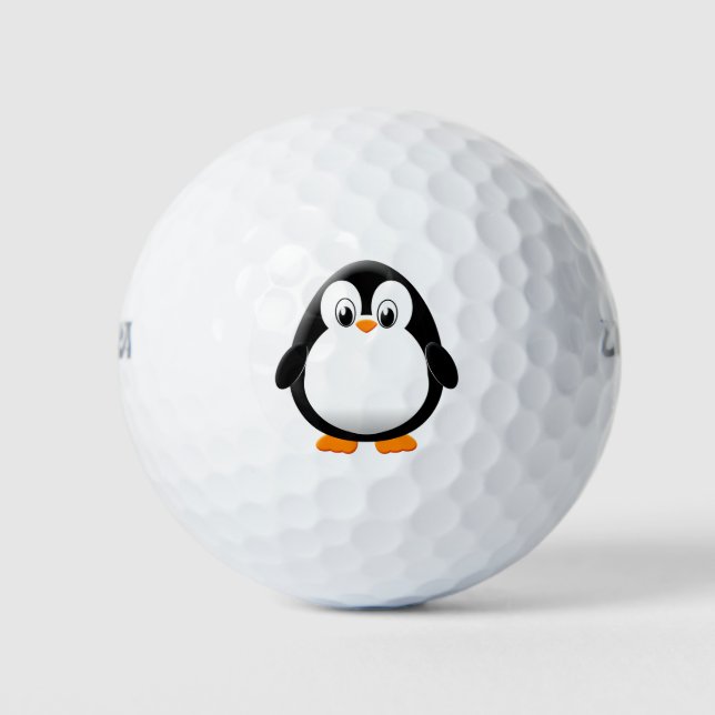 Pelotas De Golf Personalizado Cute Penguin (Anverso)