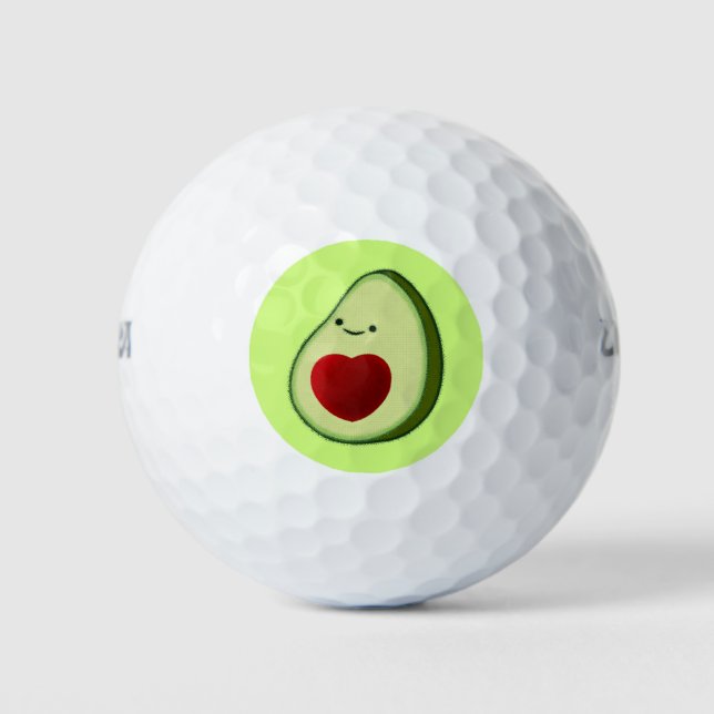 Pelotas De Golf Personalizado de aguacate Lover Cute (Anverso)