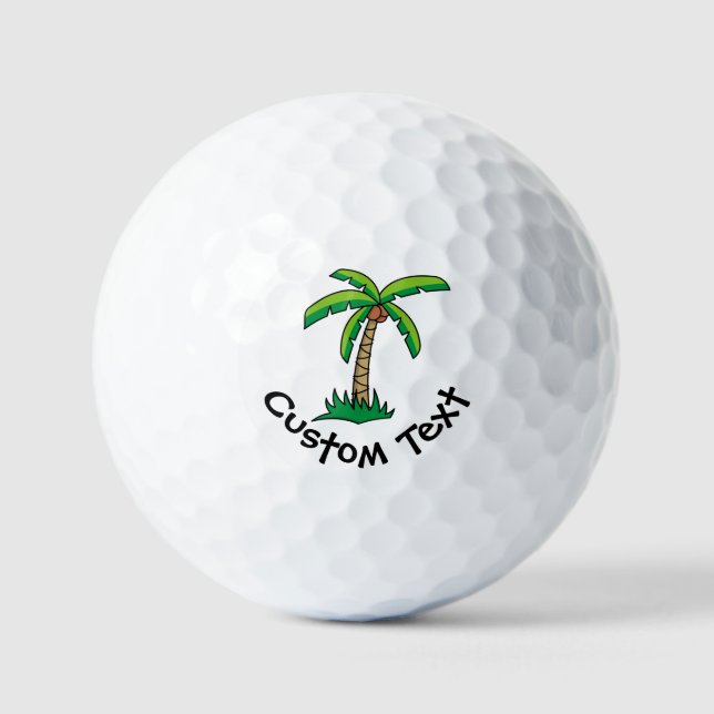 Pelotas De Golf Personalizado de árbol de palmas (Anverso)