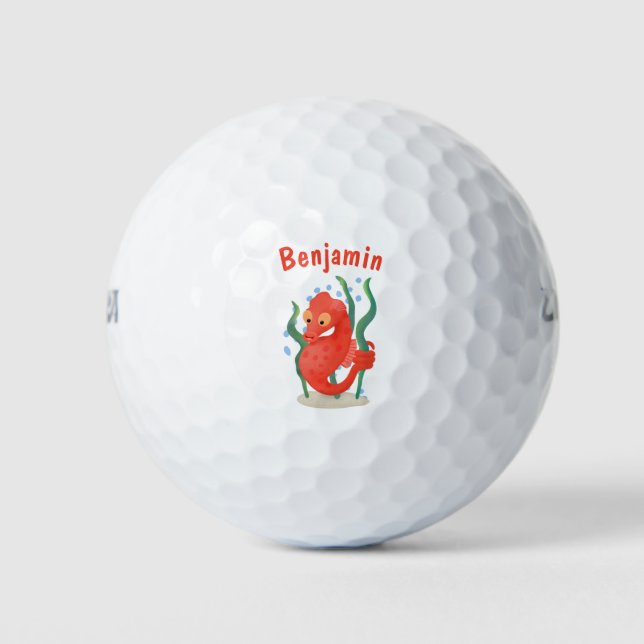Pelotas De Golf Personalizado de caballitos de mar de pepino (Anverso)