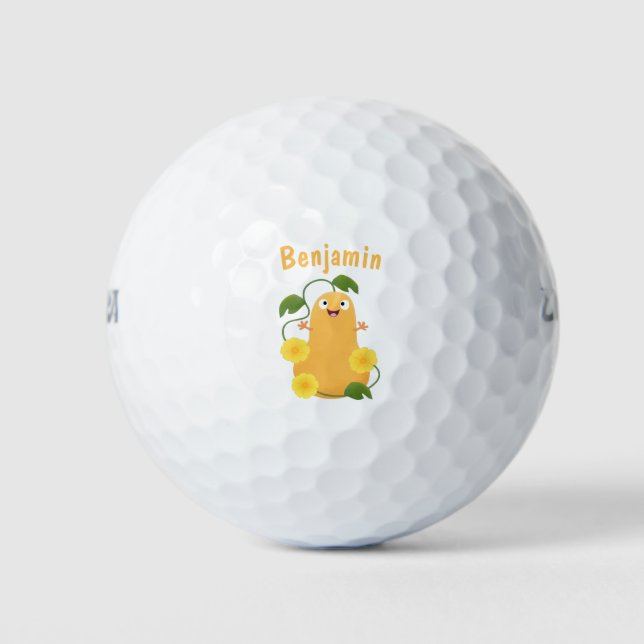 Pelotas De Golf Personalizado de calabaza de calabaza de marihuana (Anverso)