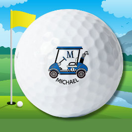 Pelotas De Golf Personalizado de carrito único Monograma Nombre Bo