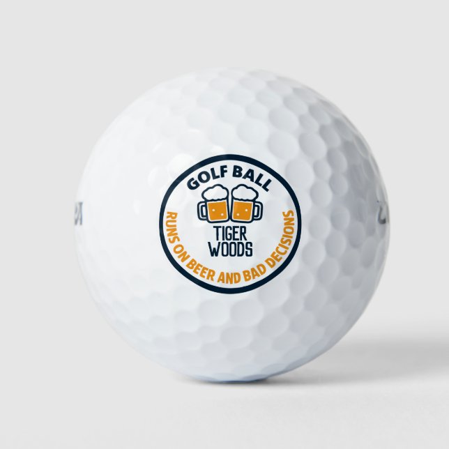Pelotas De Golf Personalizado de cerveza de regalo de nombre perso (Anverso)