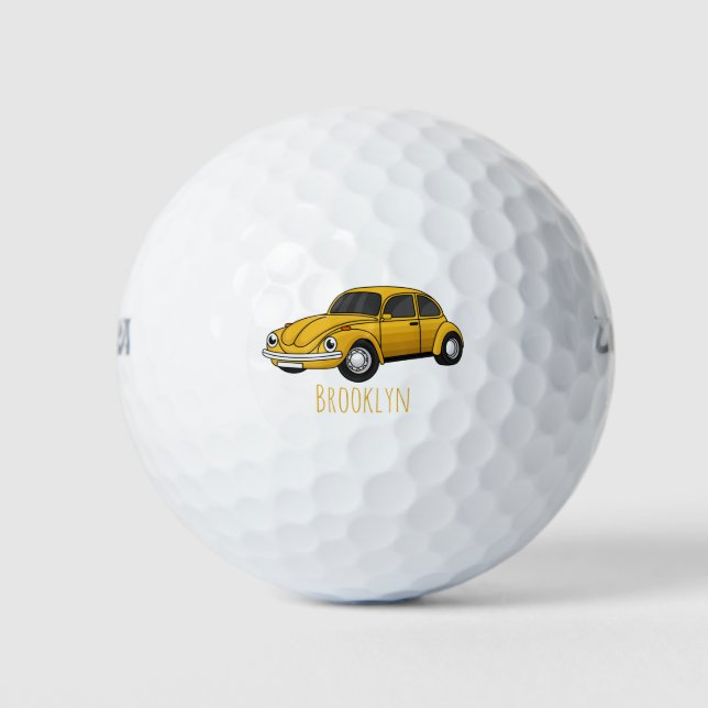 Pelotas De Golf Personalizado de coche clásico (Anverso)