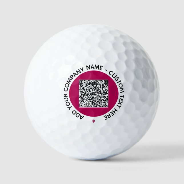 Pelotas De Golf Personalizado de código QR Mensajes de golf de tex (Anverso)