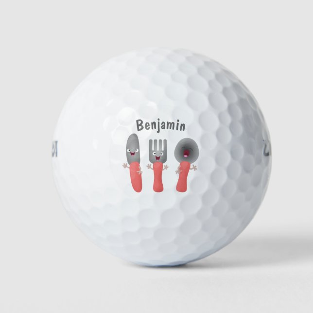 Pelotas De Golf Personalizado de cubertería de bifurcación y cucha
