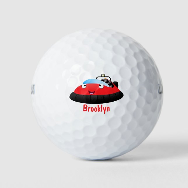 Pelotas De Golf Personalizado de jornalero alegre rojo (Anverso)