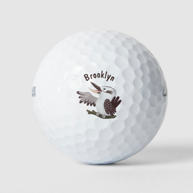 Pelotas De Golf Personalizado de kookaburra gracioso (Anverso)