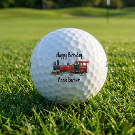 Pelotas De Golf Personalizado de la Celebración del Tren Rojo