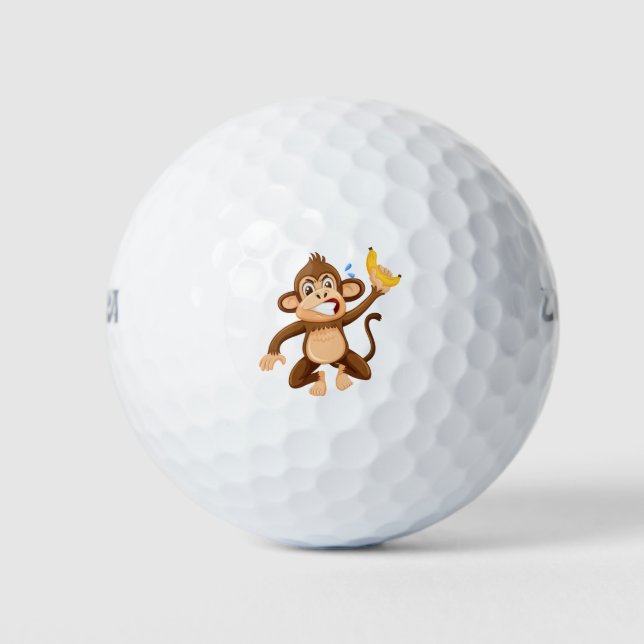 Pelotas De Golf Personalizado de monos enojado (Anverso)