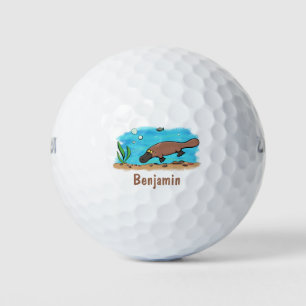 Pelotas De Golf Personalizado de natación de Platypus Cute