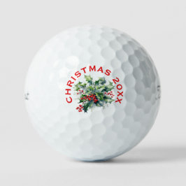 Pelotas De Golf Personalizado de Navidades de Holly Berries