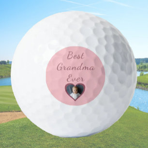 Pelotas De Golf Personalizado de nietos de corazón rosado de la ab