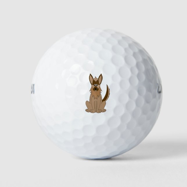 Pelotas De Golf Personalizado de perro asombroso pastor alemán (Anverso)
