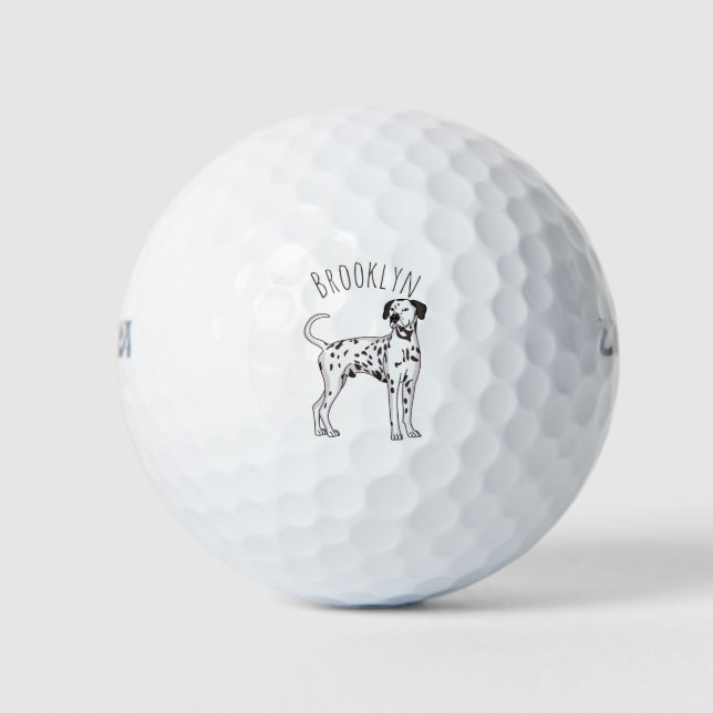 Pelotas De Golf Personalizado de perro dalmatiano (Anverso)
