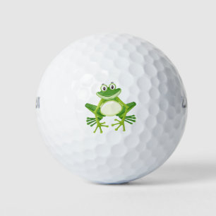Pelotas De Golf personalizado de rana verde dulce