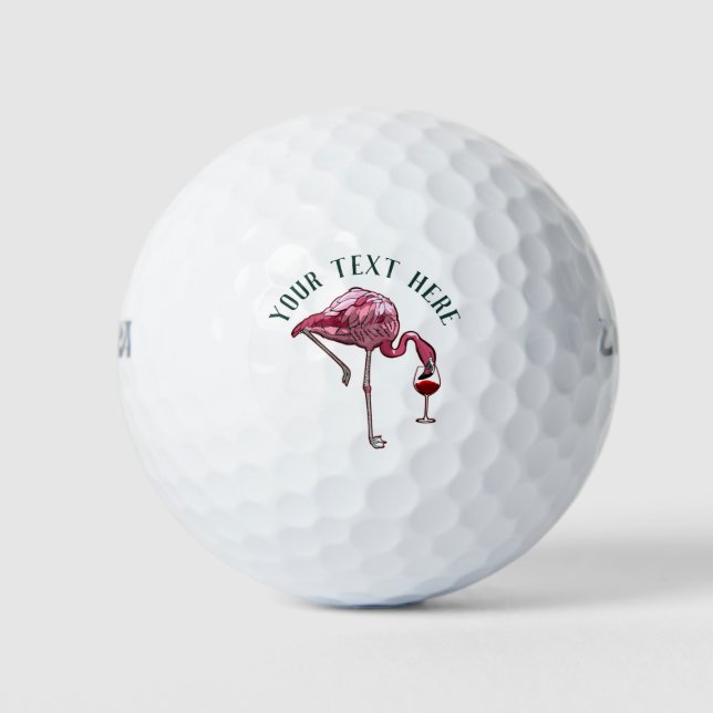 Pelotas De Golf Personalizado de Regalos de Novedad de Vino Flamin (Anverso)