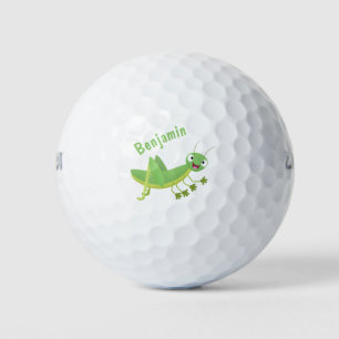 Pelotas De Golf Personalizado de saltamontes alegre verde