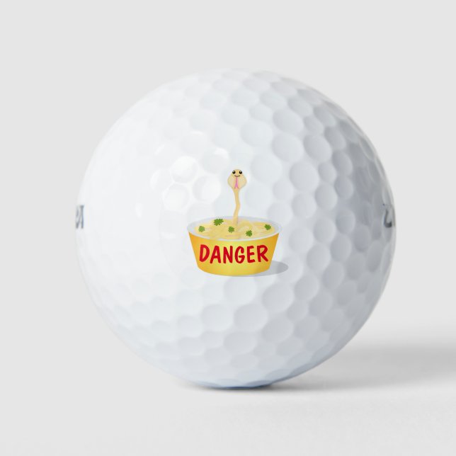 Pelotas De Golf Personalizado de serpientes de fideos de pelo hues (Anverso)
