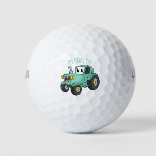 Pelotas De Golf Personalizado de tractores verde feliz