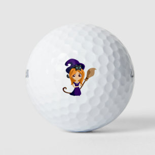 Pelotas De Golf Personalizado del gato brujo de Anime Moon