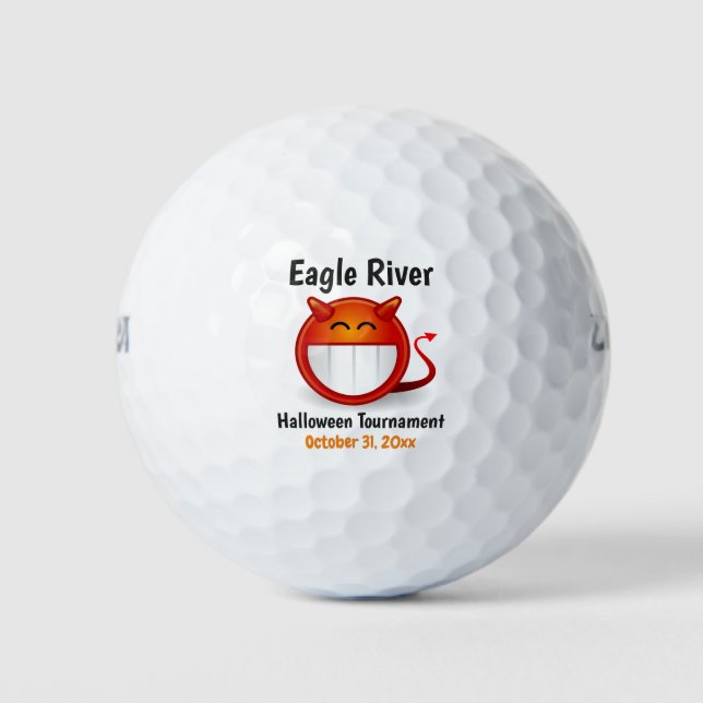 Pelotas De Golf Personalizado Devil del Torneo de Halloween (Anverso)