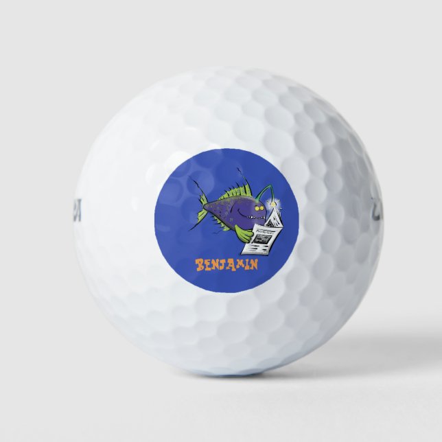 Pelotas De Golf Personalizado divertida de pescados y mariscos (Anverso)